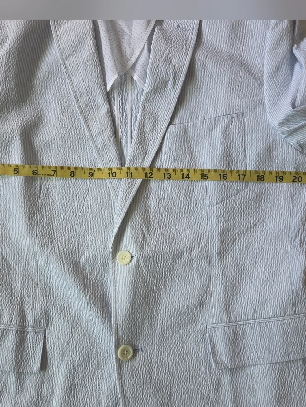 INC International Concepts Light Blue Seersucker Sport Coat